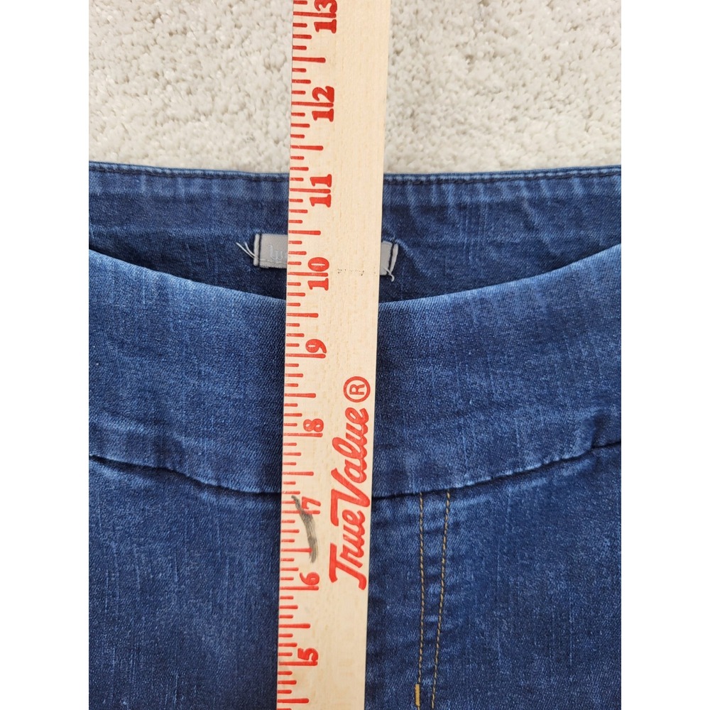Woman Within size 14W pull-on jeans elastic waist 4 pockets tapered blended - Picture 5 of 9